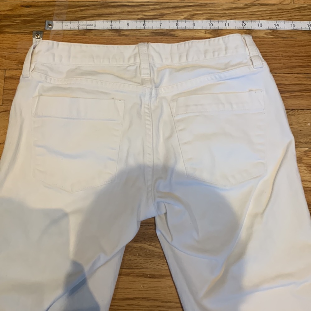 J. Crew White Straight Leg Jeans 26T Vintage - Picture 10 of 10